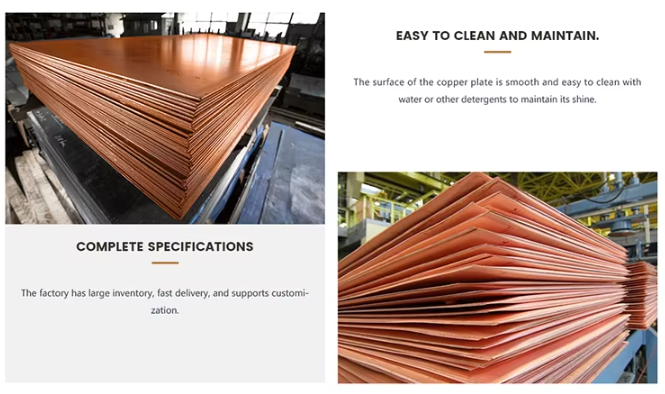 Decorative Copper Sheets with 99.9% Cu Purity and Custom Thickness 0.1-50mm for Corrosion Resistant Applications