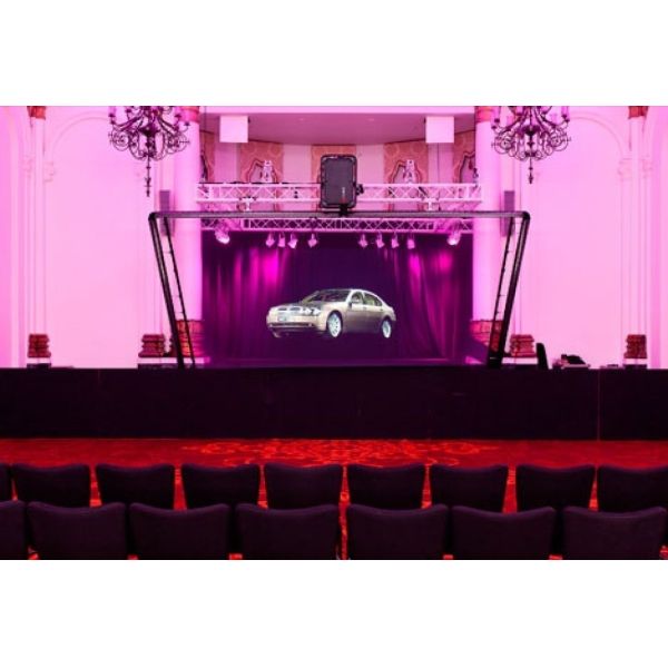 Transparent 95um Holographic Projection Display with 160° View Angle and 5x30m Size for Stage Shows