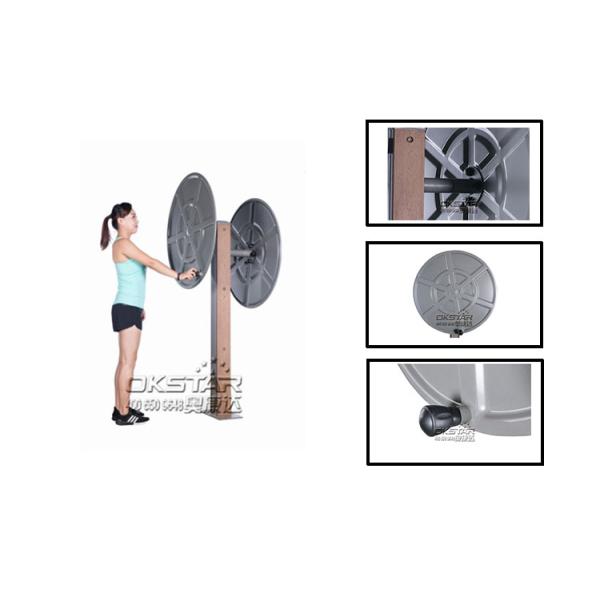 wood fitness equipment park exercise wheel for old people