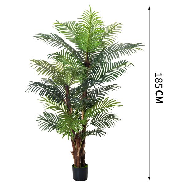 Artificial Palm Tree 6FT, Fake Tree with Realistic Fiber Trunks , Faux Tropical Areca Floor Plant in Pot, Artificial Silk Plant for Home Decor Office Decor Indoor