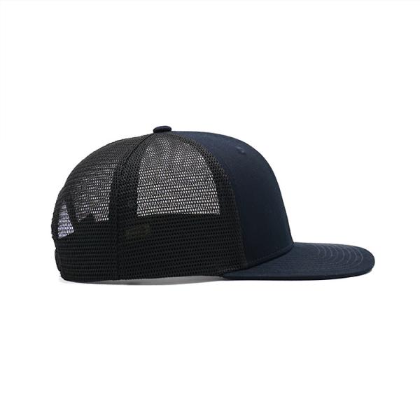 Coroa lisa do alto nível do tampão de 5 esportes do basebol de Bill Mesh Snap Back Trucker Hat do painel