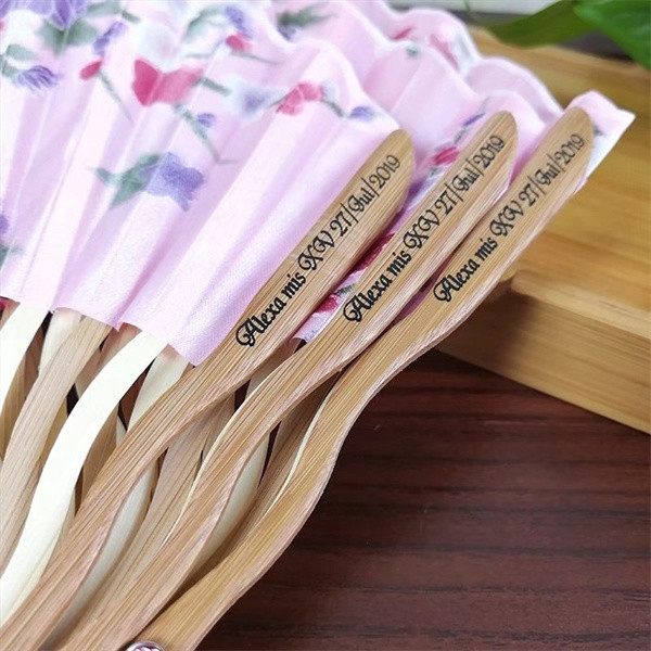 Сортированный вентилятор цветка Handheld складной изогнул вентиляторы ткани складывая с Tassel