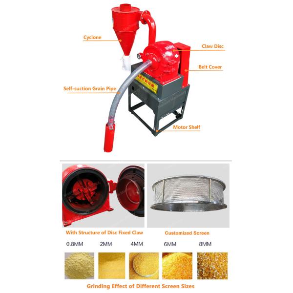 600 kg machine de pulvérisation du maïs poudre de fabrication des usines industrielles pour le moulin à farine de céréales