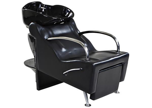 Commercial Salon Backwash Unit Pu Leather , Hydraulic Shampoo Sink And Chair