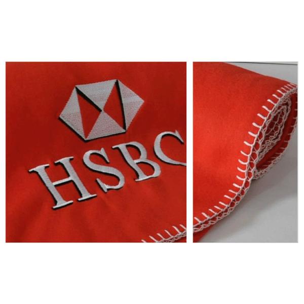 Personalized Solid Polar Fleece Throw Blanket Embroidery 50X60 Inch