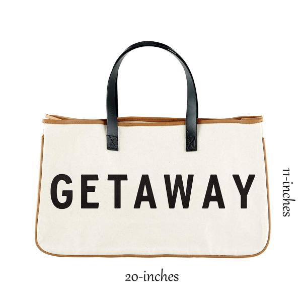 Reusable Canvas Grocery Shopping Tote Bag in Organic Cotton Material with Letter Print