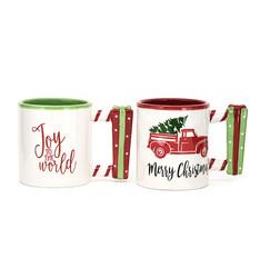 coffee bulk mugs Christmas 10OZ ceramic mug with 3D holder porcelain christmas dinnerware