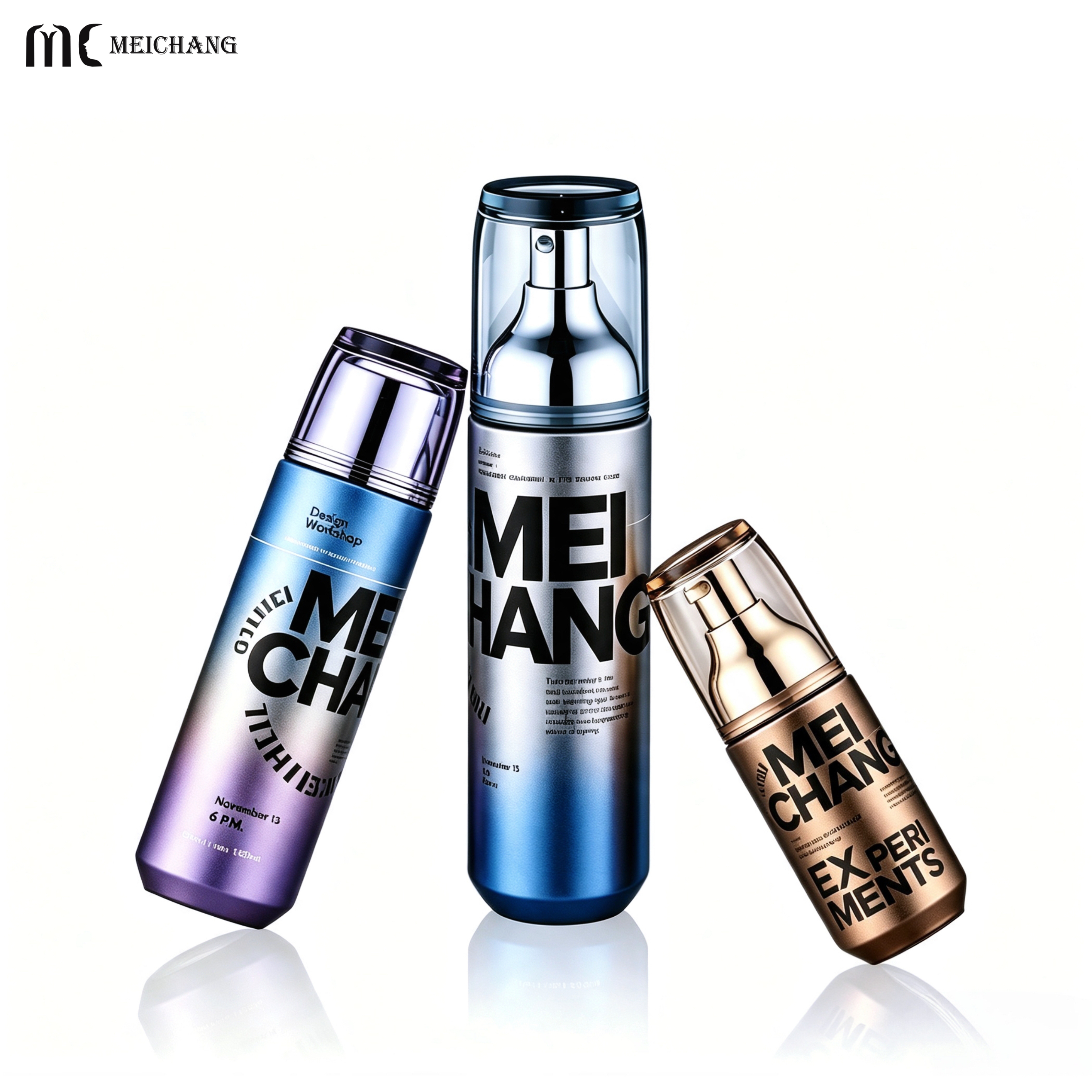 120ml/100ml/40ml/30g/50g Premium Skincare Glass Packaging Set with Frosted & Electroplated Glass Bottles and Cream Jars for OEM Cosmetic Brands(MC-316)