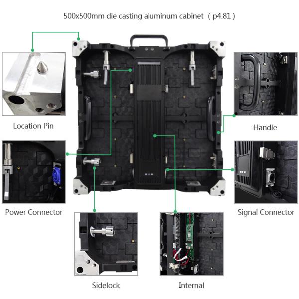 3840Hz 3.91mm Led Rental Display , Stage Concert Led Display Seamless Splicing
