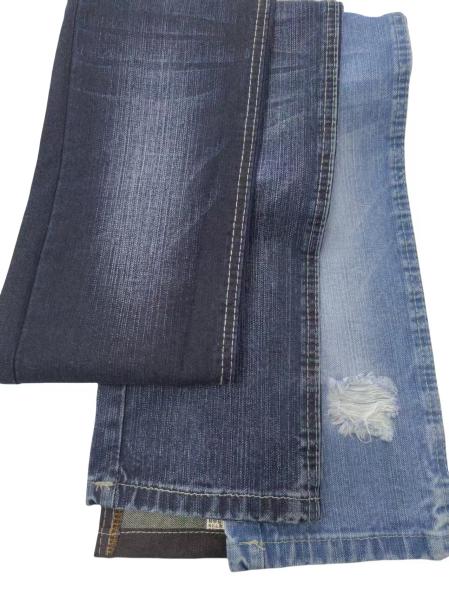 Tejido vaquero de algodón poliéster de 13 oz, color índigo oscuro JSD3364