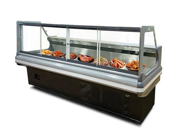 R290 Commercial Deli Display Show Case Refrigeration Equipment Fridge For Butcher