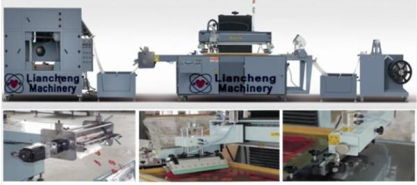 LC-4070J/60100J non-woven label sticker servo auto unwinding rewinding roll to roll silk screen printing machinery ce