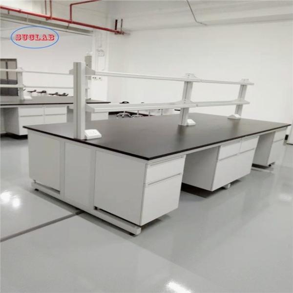 C-frame Chemistry Lab Workbench Quotation with Phenolic Resin or Epoxy Resin Worktop and Stainless Steel Materials