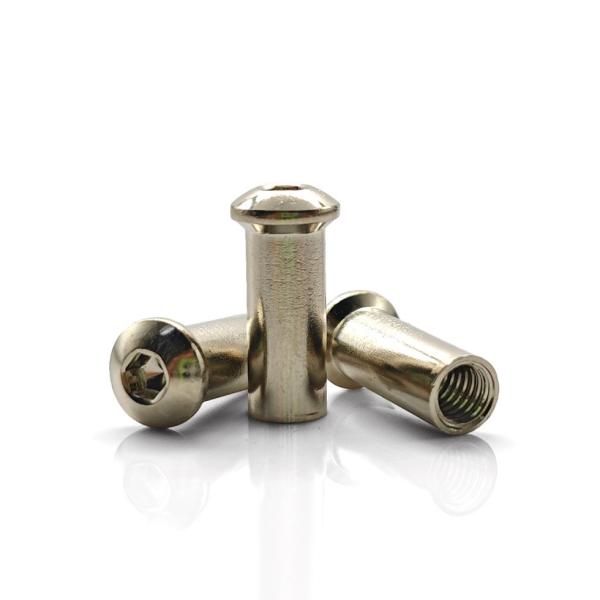M2 Oval Head Semi Tubular Rivet Aluminium DIN For TM 8-32*6 Male Screw
