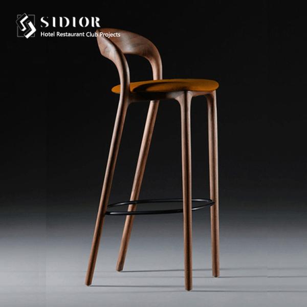Hot Sell Bar Chair, Bar Stool, High Chair, Club Stool Chair, Hotel Chair, Restaurant Chair, Solid Wood Frame