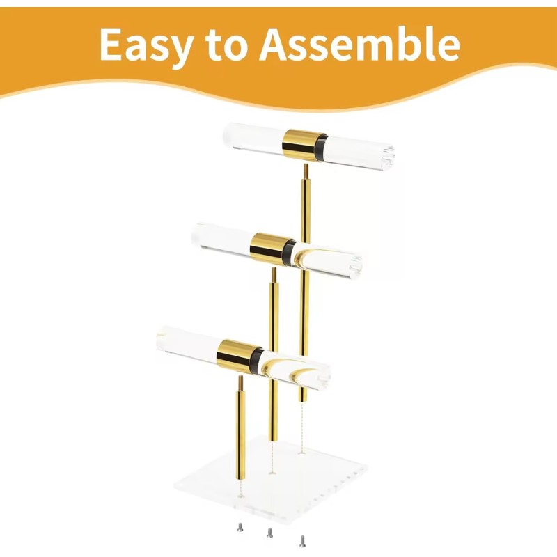 High Quality Customizable Transparent Jewelry Storage Rack Acrylic Riser Display Rack Durable Sturdy Item Storage Rack