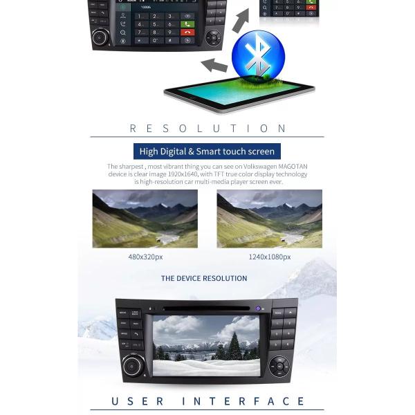 4+32G Car Multimedia Mercedes Benz DVD Player With Rear Camera AUX