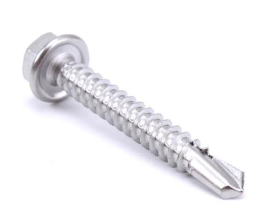 Stainless Steel Hexagon Flange Head Drilling Screw With Tapping Screw Thread