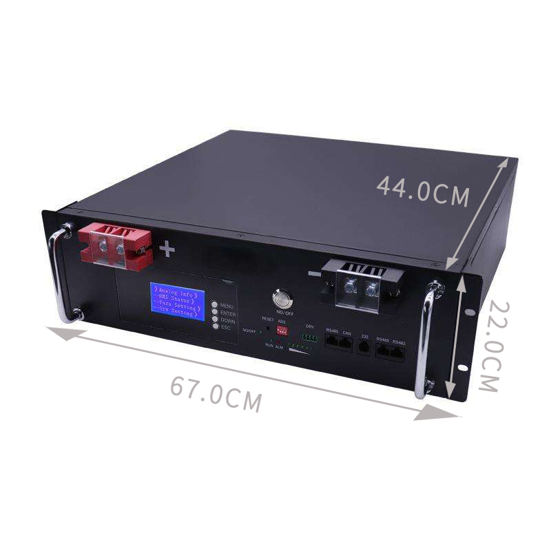 48V Lithium‑ion LiFePO4 Battery 200Ah for Energy Storage, Solar Lithium‑ion Battery with CAN Communication Port for Hybrid Grid