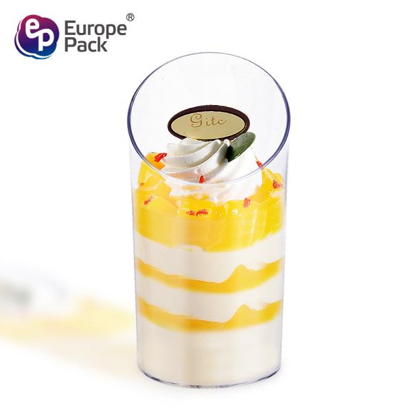 EPK new design special shape 70ml disposable plastic pudding cup