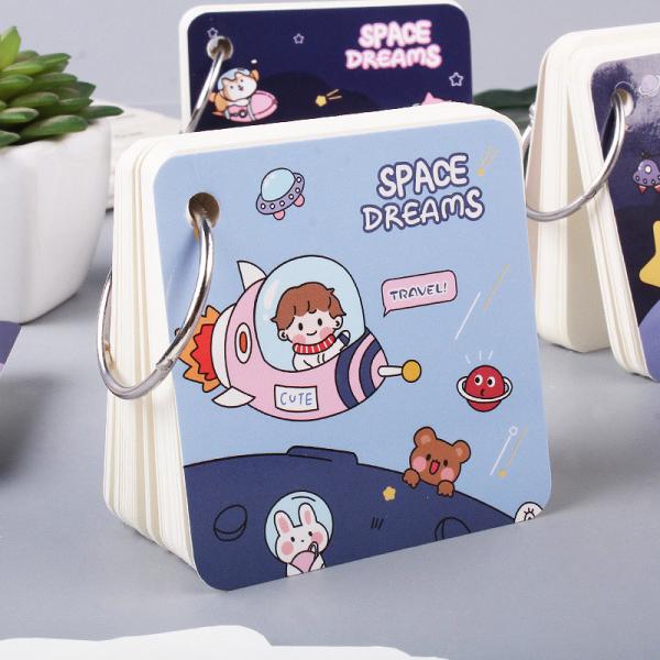 Cartão Animado Criativo Astronauta Bonito Kawaii Memorando Pad Papel Adesivo Auto-Adesivo para Escritório