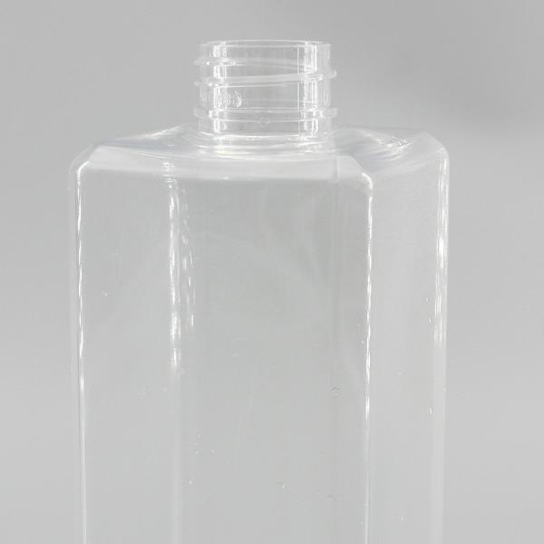 300 / 500 / 550ml PET Clear Square Shampoo Shower Gel Bottle Home Use Large Clear Hand Sanitizer Flat Plastic Bottle