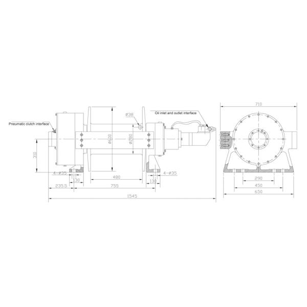 Ворот тонны 36mm ISO 88000lbs 40 гидравлический буксируя