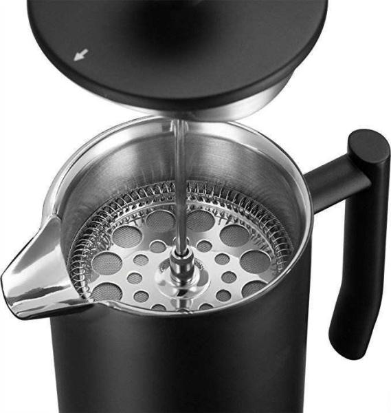 Pressão térmica de café francesa de 1000 ml Pressão de café de aço inoxidável de parede dupla