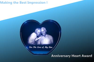 CRYSTAL HEART 3D LASER/2D LASER CRYSTAL HEART/CRYSTAL HEART AWARD/CRYSTAL PHOTO FRAME