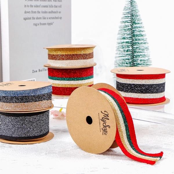 2.6cm Width MSD 2023 Supply Striped Knit Jacquard Ribbon Featured Clothing Accessories