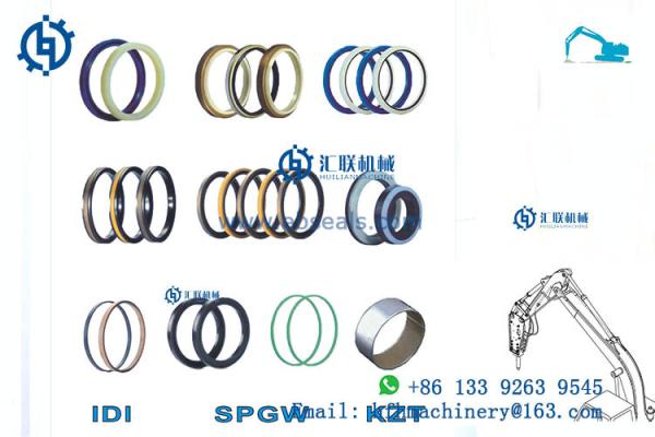 PU NBR NY Material Hydraulic Cylinder Piston Seals / SPGW Seal Aging Resistance