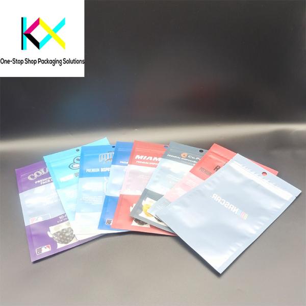 Facial Mask Medical Products Packaging Flat Zipper Medical Device Pouches OEM