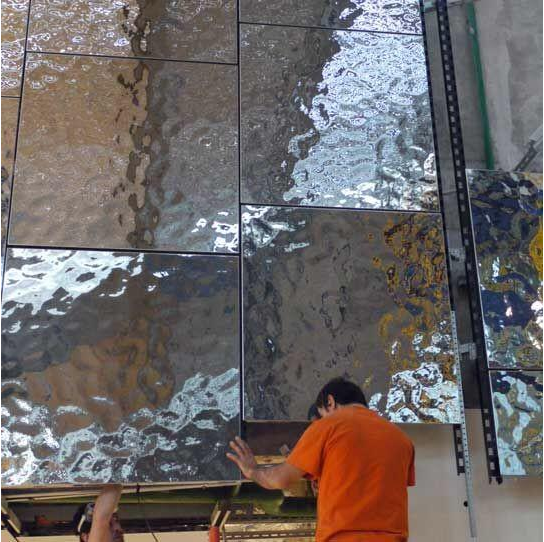 1220x2440 Polished Stainless Steel Ceiling Panels 0.5mm Mirror Surface