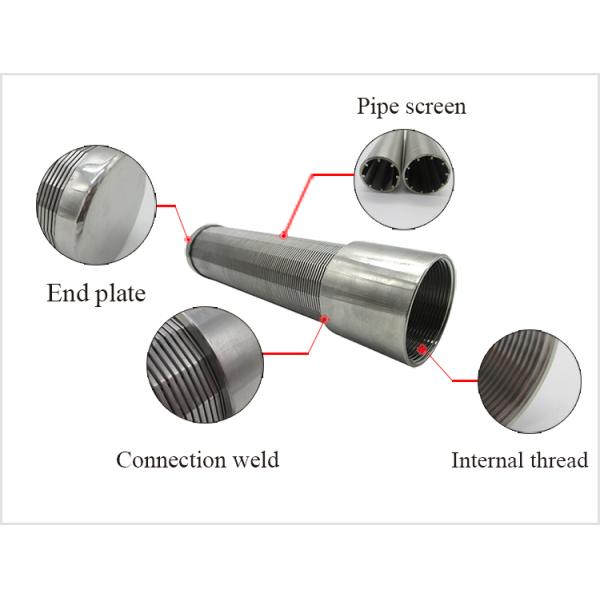 Acuñe el tubo los 6M L pantalla de la pantalla de alambre de Johnson para el molino de papel/la filtración flúida