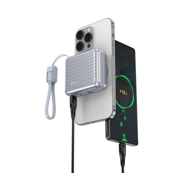 ABS Fast Charge Power Bank 10000mAh Compact Multi Port Power Bank With Data Cable