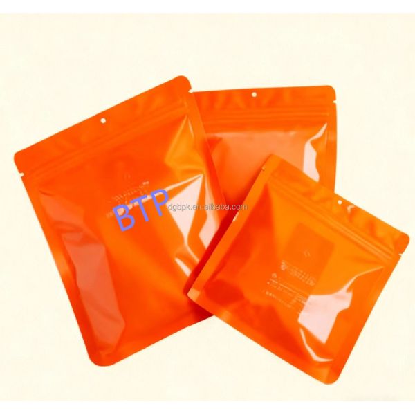 MOQ 100 Sample Packet Plastic Bag Custom Three Side Seal Flat Mini Packaging Bag with Zipper for Small Business