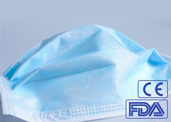 Anti Germs 3 Ply Disposable Medical Face Mask Breathable With Elastic Earloop