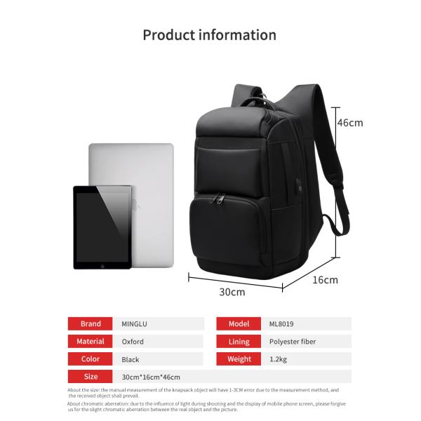 High quality products men's waterproof 17 inch Laptop Backpack Travel Business Backpack