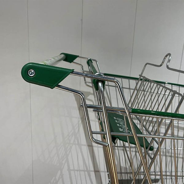 Hot Sale Supermarket Metal European Shopping Trolley with PU Wheels
