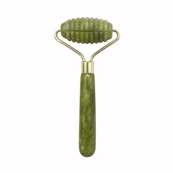 Single Head Spiked Facial Massage Jade Roller for Anti Aging Face Beauty with 100% Natural Jade Stone and Customized Logo