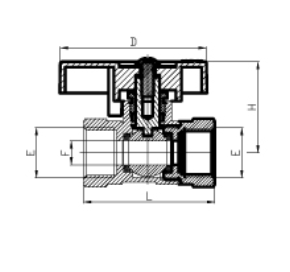 Zinc Alloy Brass Ball Valve Female And Male Handle Steel With Chrome Plating 1/2 inch ball valve threaded