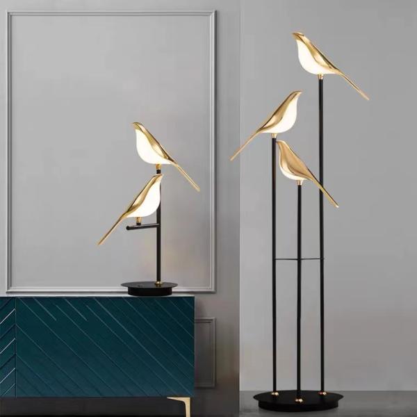 Modern Luxury Gold Table Lamp For Hotel Home Living Room Decoration Desk Light With Bird Shape