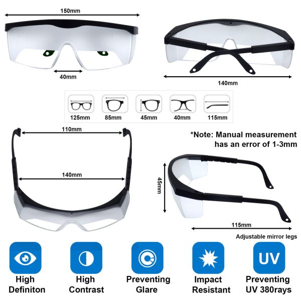 Pilot CE EN166 Ansi Z87.1Frosted Goggles Protective Funny Working Anti Fog Shading Side Shields Stylish Safety Glasses