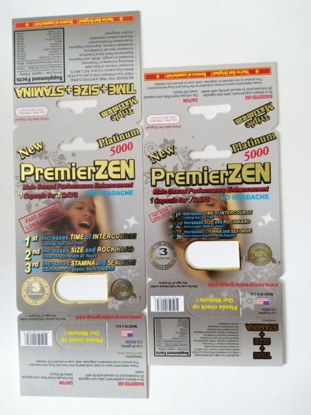 Cartões sexuais da bolha do efeito do zen 3D da caixa de papel da exposição 3D do poder masculino primeiros para comprimidos