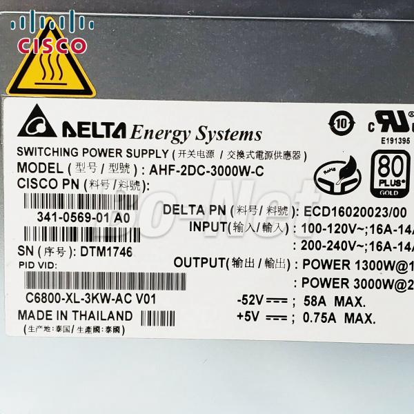 Durable Catalyst 6800 Switch Power Supply C6800-XL-3KW-AC 3000 Watt Long Lifespan
