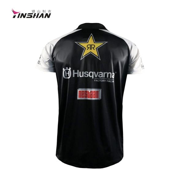 Rápido secar Impressão por sublimação Homens Camisa Polo Camisa Esporte F1 Roupas Camisa de corrida