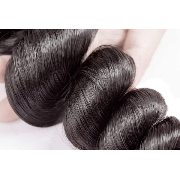 Original Indian Human Hair Weave Unprocessed / Loose Wave Human Hair