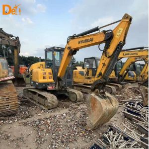 Mini-pelles Hyundai 60Vs d'occasion de 6 tonnes, matériel de construction usagé