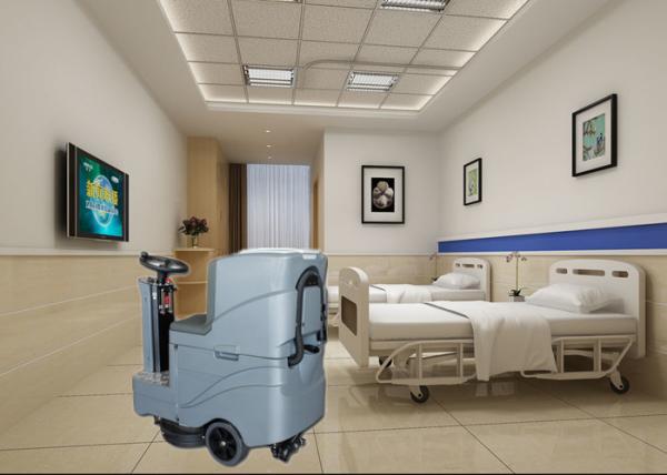 Tipo de condução cinzento terno da máquina da limpeza do assoalho de folhosa para o hospital Kotwalee ou o escritório