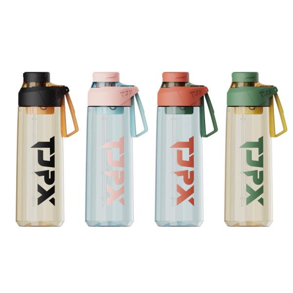 20oz Basketball Plastic Sport Bottles Non Toxic Tritan With Flip Top Lid
